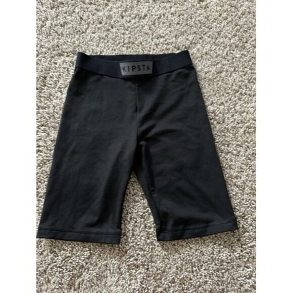 Kipsta Biker shorts Womens Size XS Black Pull On Stretch Tights Active Running - Picture 1 of 9